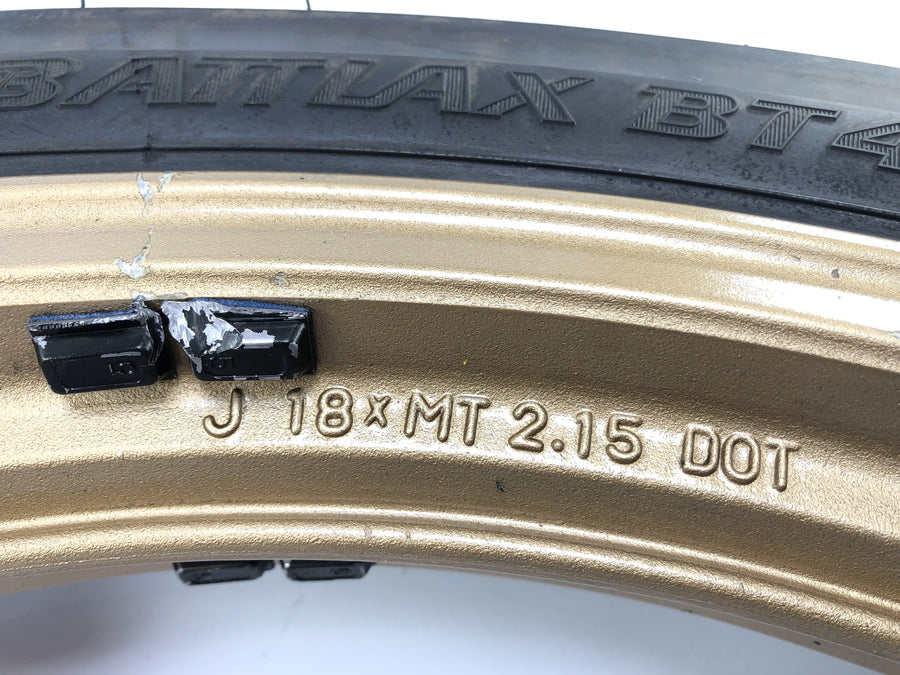 Yamaha Rd 350 YPVS 31K [1984] - Gold de aro radiante da roda dianteira