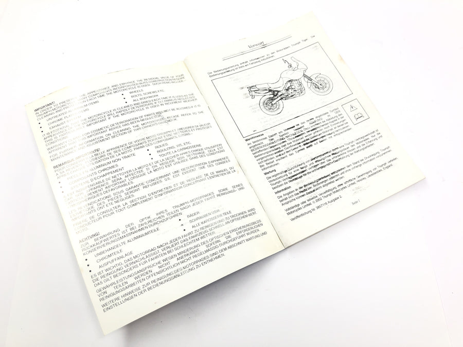 Triumph Tiger 955i 709EN [2003] - Manual do Proprietário