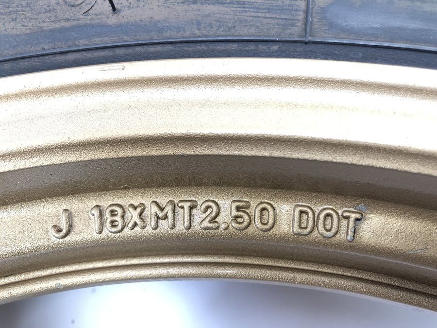 Yamaha Rd 350 YPVS 31K [1984] - Gold da borda da roda traseira com disco de freio