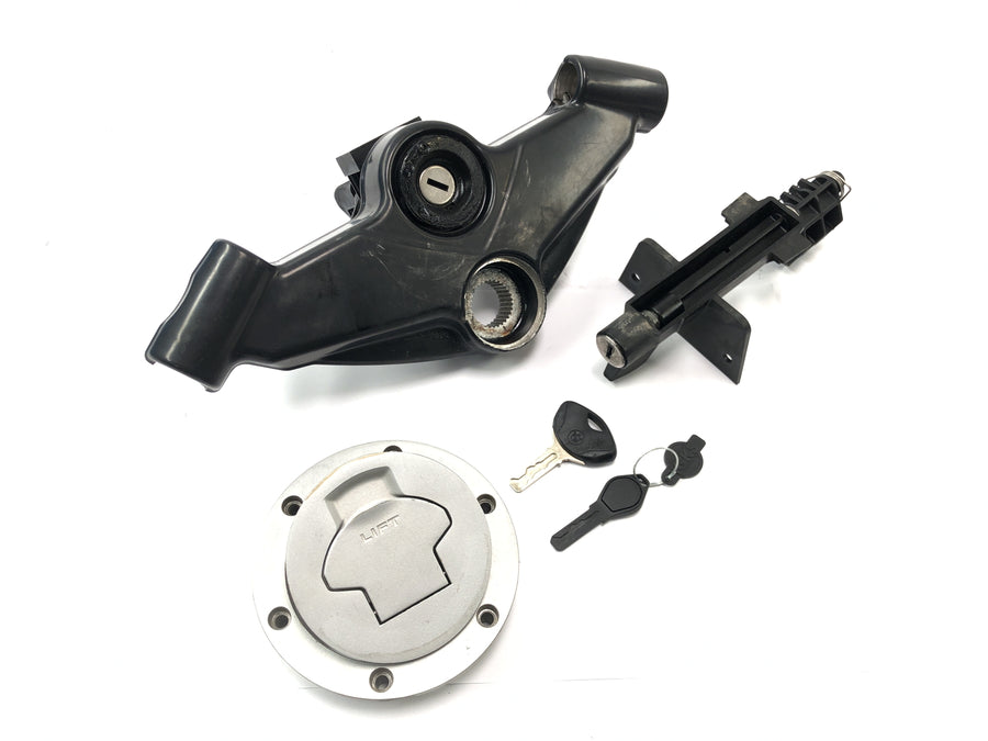 BMW K 1200 S K12S [2004] - Conjunto de fechadura para ponte superior do garfo com fechadura de ignição, fechadura de tanque