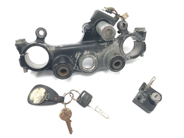Honda XL 600 RM PD03 [1985] - Conjunto de fechadura de ignição com ponte de garfo na parte superior e trava de capacete