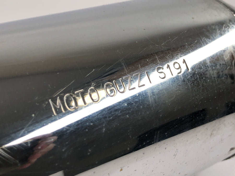 Moto Guzzi V65 Custom [1985] - Pote final do silenciador de escape cromado esquerdo