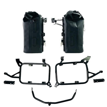 BMW F 900 GS Adventure [2024-] - Duas malas laterais Khali TPU 35 l - 45 l + par de placas de alumínio + moldura da mala em alumínio BMW F900GS ADV