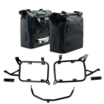BMW F 850 GS Adventure [2019-2024] - Zwei Khali TPU-Seitentaschen 35 l – 45 l + Paar Aluminiumplatten + Alu-Kofferrahmen BMW F850GS + ADV