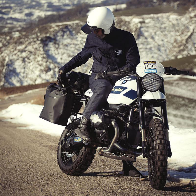 BMW R nineT 1200 Racer [2017-2020] - Khali Seitentasche aus TPU 35L - 45L + Aluminiumplatte mit rechtem Rahmen