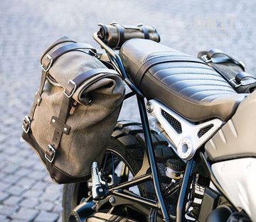 BMW R nineT 1200 Racer [2017-2020] - Zwei Seitentaschen aus Leder + Doppelrahmen