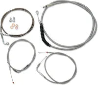 Harley Davidson Fxst [LA CHOPPERS] - Kit de cabo/linha de freio coberto de aço inoxidável padrão