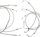 Harley Davidson flhtcu [BURLY BRAND] - Kit completo de cabo de guiador/linha de freio em aço inoxidável-1