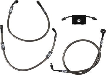 Harley Davidson FLFB [LA CHOPPERS] – Kit de linha de freio trançada à meia-noite