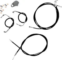 Harley Davidson Fltr [LA CHOPPERS] - Kit de cabo/linha de freio de vinil preto padrão