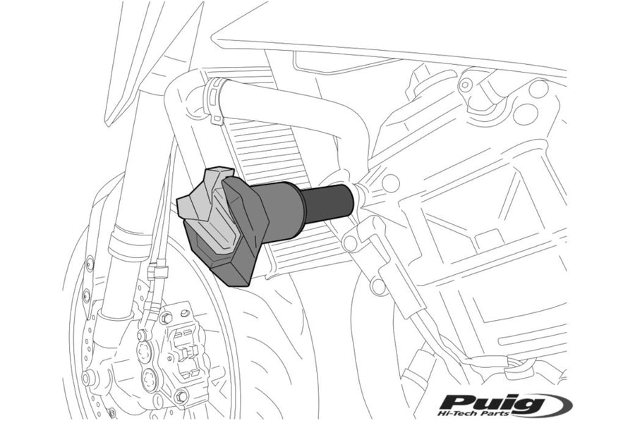 KAWASAKI NINJA 7 HYBRID [2025] – Crash Pads R19 – Preto