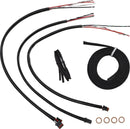 harley-davidson street bob [LA CHOPPERS] - Kit completo de cabo/linha de freio trançado em vinil preto-2