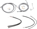 Harley Davidson flhrxs [BURLY BRAND] - Kit completo de cabo de guiador/linha de freio em aço inoxidável-1