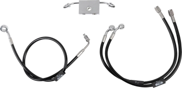 Harley Davidson FXDRS 114 [LA CHOPPERS] - Kit de linha de freio trançado preto