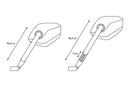 Cachecol bmw f 650 cs [SW-MOTECH] – conjunto de espelhos esportivos, braço de espelho curto