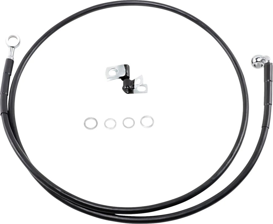 Harley Davidson Fxsts [DRAG SPECIALTIES] - Kit de linha de freio de vinil preto estendido
