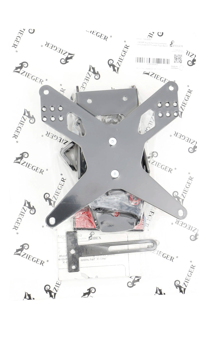 harley davidson flstf [ZIEGER] – Porta-placa X-Line tipo E