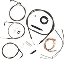 Harley Davidson Flst [LA CHOPPERS] - Kit completo de cabo/linha de freio trançado à meia-noite