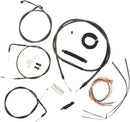 Harley Davidson Flst [LA CHOPPERS] - Kit completo de cabo/linha de freio trançado à meia-noite