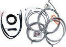 Harley Davidson Fltruse [LA CHOPPERS] - Kit completo de cabo de guiador trançado em aço inoxidável/kit de linha de freio