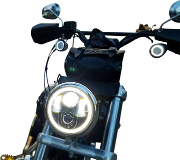 Harley Davidson Sportster S RH 1250 S [CUSTOM DYNAMICS] – Farol halo LED de 5-3/4" - 0