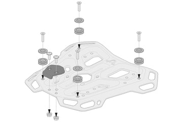 [SW-MOTECH] - Kit adaptador para bagageiro ADVENTURE-RACK, TRAX ADV/ION/EVO, preto – foto 2