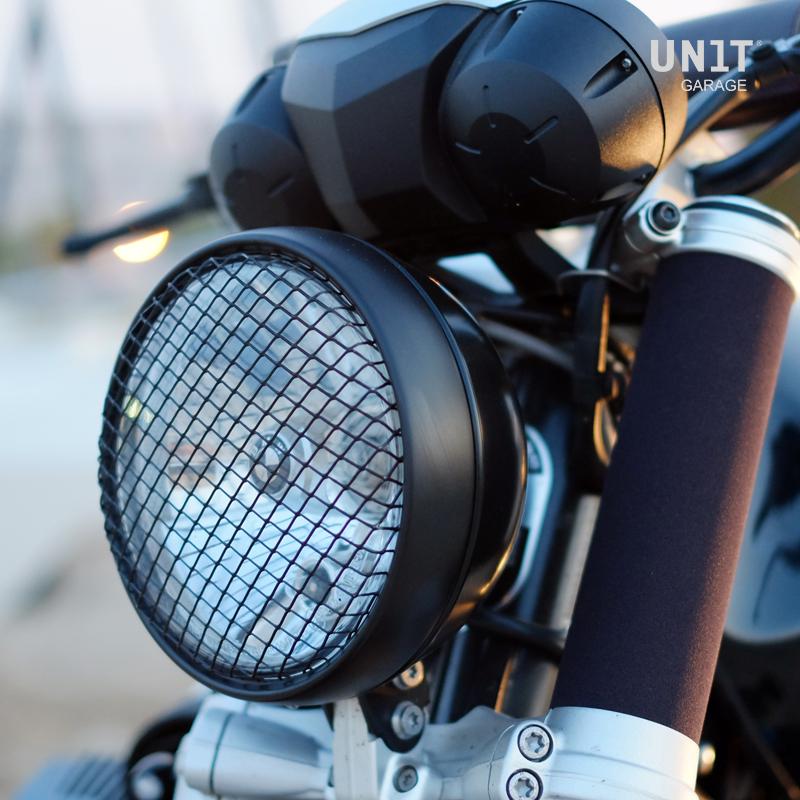 BMW R nineT 1200 Urban G/S (niedriger Auspuff) [2017-2023] - Scheinwerferabdeckung Schutzgitter Schwarz