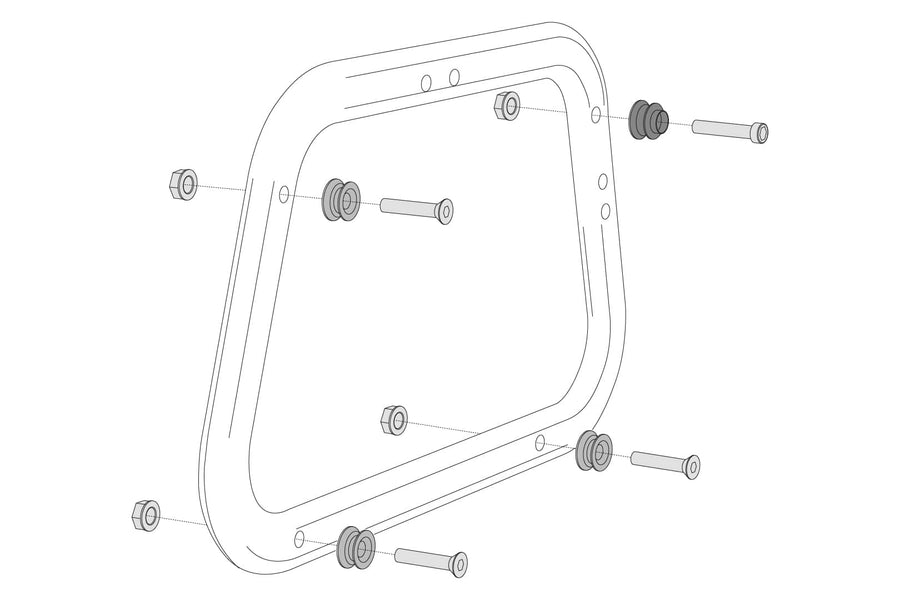[SW-MOTECH] - Kit adaptador para transportadores laterais EVO – foto 1