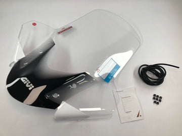 Pára-brisa MBK Tryptik 125 (14-17) e Yamaha Tricity 125 155 (14-24) transparente, 690 mm de altura, 630 mm