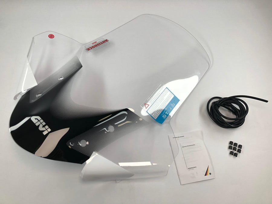 Pára-brisa MBK Tryptik 125 (14-17) e Yamaha Tricity 125 155 (14-24) transparente, 690 mm de altura, 630 mm