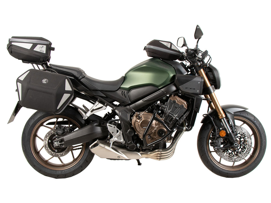 Suporte traseiro Hepco & Becker Smartrack para Honda CB 650 R / E-Clutch (2024-2026) - incluído no conjunto completo