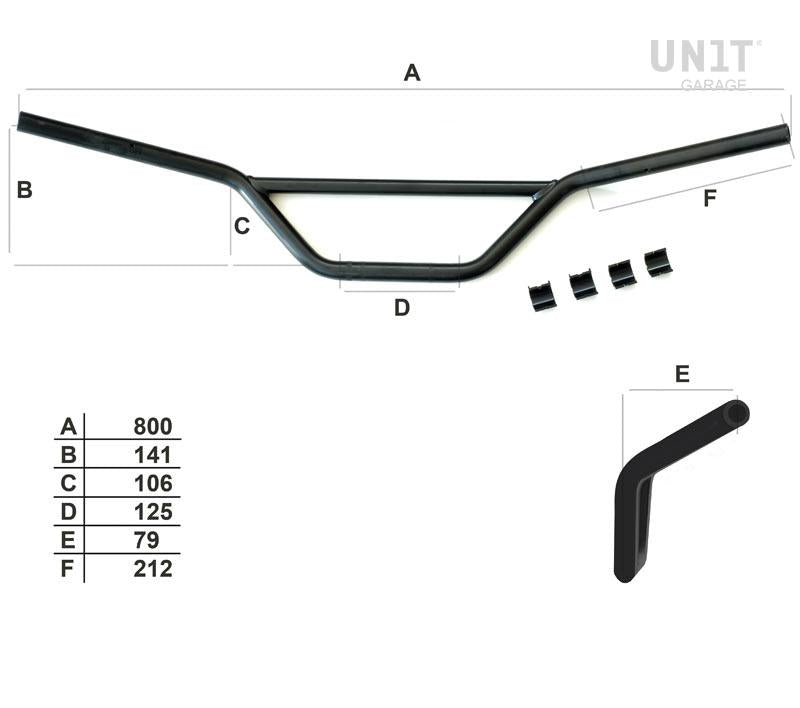 BMW R nineT 1200 Urban G/S (niedriger Auspuff) [2017-2023] - ergonomischer Lenker