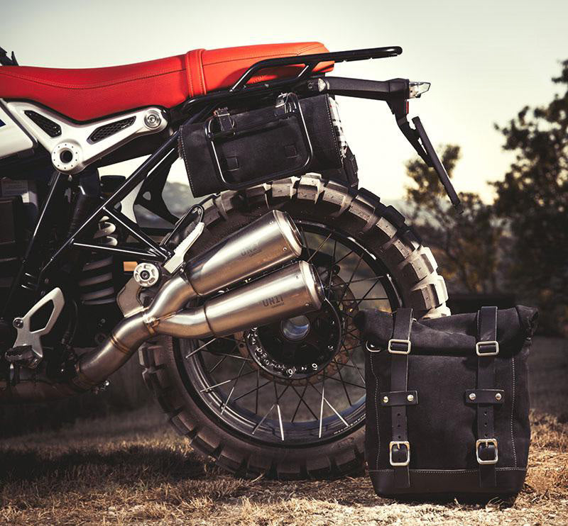 BMW R nineT 1200 Urban G/S (niedriger Auspuff) [2017-2023] - Doppelauspuff aus Titan mit sichtbaren Schweißnähten