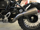 BMW R nineT 1200 Urban G/S (hoher Auspuff) [2017-2023] - Niedriger Titanschalldämpfer + Unterstützung