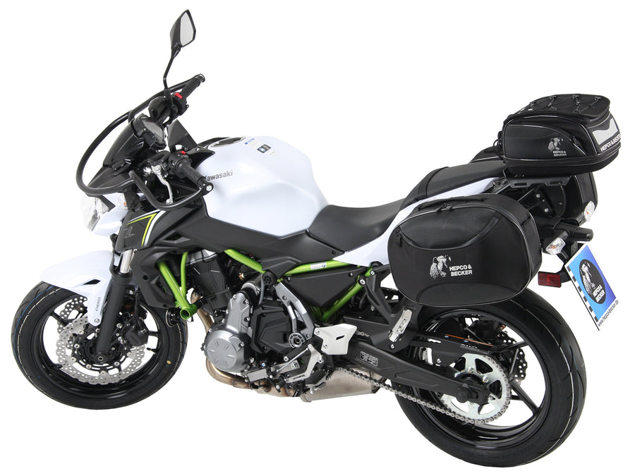 Suporte traseiro Hepco & Becker Smartrack para Kawasaki Z 650 (2017-2026) - incluído no conjunto completo