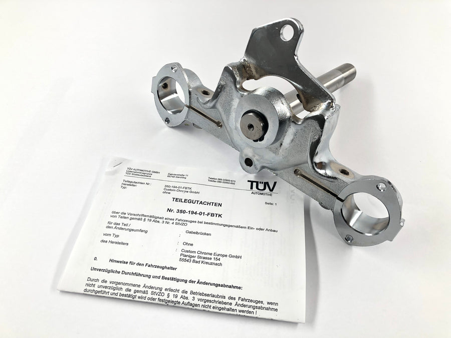 Harley Davidson FLST [1986-1990] - braçadeira tripla inferior para FL Softail cromado