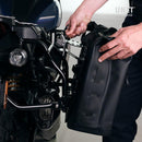 BMW R nineT 1200 Urban G/S (niedriger Auspuff) [2017-2023] - Aluminiumplatte + Schnellkupplung und Verschluss aus Edelstahl (Schalldämpferseite)