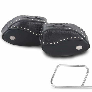 Bolsa para motocicleta [Hepco & Becker] - alforjes preto marfim - porta-bagagens tubular