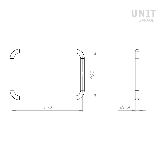 BMW R nineT 1200 Scrambler [2016-2023] - rechter Rahmen für Atlas Aluminiumtasche