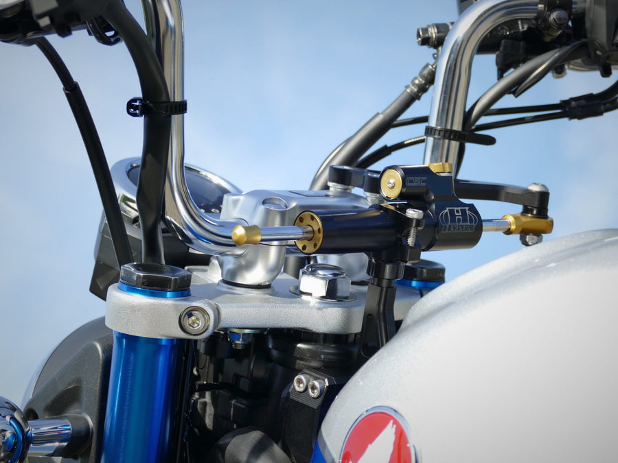Honda Z 125 m (MONKEY) [HYPERPRO] – Lenkungsdämpfer-Montagesatz, Schwarz (MK-HO01-T003-B)
